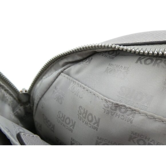 Michael Kors Abbey Gray Silver Perforated Leather Mini Backpack - Picture 16 of 16